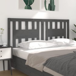 Tête de lit Gris 186x4x100 cm Bois massif de pin 