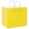 Sacs en papier 250 pcs avec poignées jaune 32x22x28 cm 