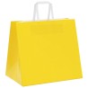 Sacs en papier 250 pcs avec poignées jaune 32x22x28 cm 