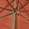 Parasol de jardin avec mât en bois terre cuite 400x273 cm 