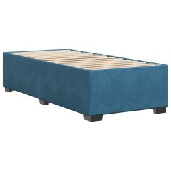 Cadre de lit sans matelas bleu 80x200 cm velours 