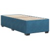 Cadre de lit sans matelas bleu 80x200 cm velours 
