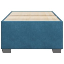 Cadre de lit sans matelas bleu 80x200 cm velours 