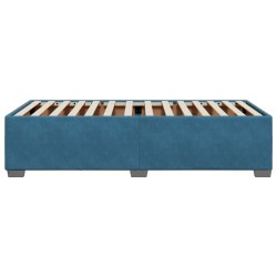 Cadre de lit sans matelas bleu 80x200 cm velours 