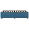Cadre de lit sans matelas bleu 80x200 cm velours 