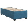 Cadre de lit sans matelas bleu 80x200 cm velours 