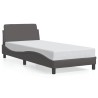 Cadre de lit sans matelas gris 90x190 cm similicuir 