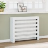 Cache-radiateur blanc 104x20x82 cm bois d'ingénierie 