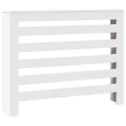 Cache-radiateur blanc 104x20x82 cm bois d'ingénierie 