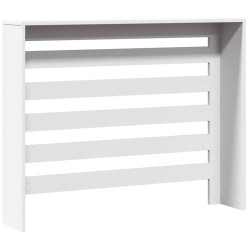 Cache-radiateur blanc 104x20x82 cm bois d'ingénierie 