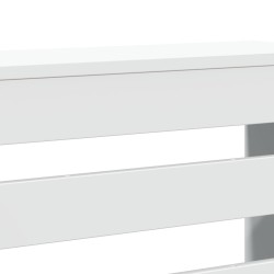 Cache-radiateur blanc 104x20x82 cm bois d'ingénierie 