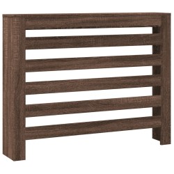 Cache-radiateur chêne marron 104x20x82 cm bois d'ingénierie 