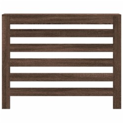 Cache-radiateur chêne marron 104x20x82 cm bois d'ingénierie 