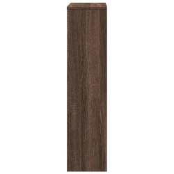 Cache-radiateur chêne marron 104x20x82 cm bois d'ingénierie 