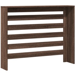 Cache-radiateur chêne marron 104x20x82 cm bois d'ingénierie 