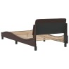 Cadre de lit sans matelas marron 100x200 cm similicuir 