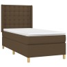 Sommier à lattes de lit avec matelas Marron foncé 90x200 cm 