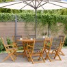 Chaises de jardin pliables lot de 6 gris bois d'acacia massif 