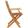 Chaises de jardin pliables lot de 6 gris bois d'acacia massif 