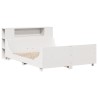Cadre de lit sans matelas blanc 120x200 cm bois de pin massif 