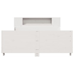 Cadre de lit sans matelas blanc 120x200 cm bois de pin massif 