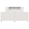 Cadre de lit sans matelas blanc 120x200 cm bois de pin massif 