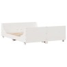 Cadre de lit sans matelas blanc 120x200 cm bois de pin massif 