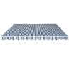 Auvent pliable manuel 450 cm Bleu/blanc 