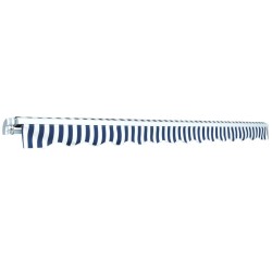Auvent pliable manuel 450 cm Bleu/blanc 