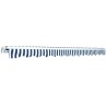 Auvent pliable manuel 450 cm Bleu/blanc 