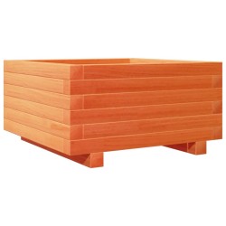 Jardinière cire marron 50x50x26,5 cm bois de pin massif 