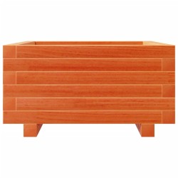 Jardinière cire marron 50x50x26,5 cm bois de pin massif 