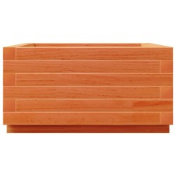 Jardinière cire marron 50x50x26,5 cm bois de pin massif 