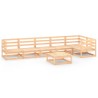 Salon de jardin 7 pcs bois de pin massif 