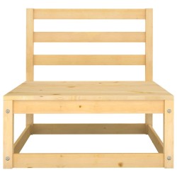Salon de jardin 7 pcs bois de pin massif 