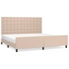 Cadre de lit sans matelas cappuccino 200x200 cm similicuir 