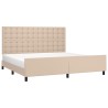 Cadre de lit sans matelas cappuccino 200x200 cm similicuir 