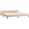 Cadre de lit sans matelas cappuccino 200x200 cm similicuir 