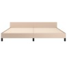 Cadre de lit sans matelas cappuccino 200x200 cm similicuir 