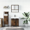 Ensemble de meubles de salle de bain 3 pcs Chêne fumé 