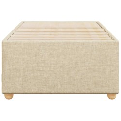 Cadre de lit sans matelas crème 90x190 cm tissu 