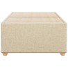 Cadre de lit sans matelas crème 90x190 cm tissu 