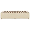 Cadre de lit sans matelas crème 90x190 cm tissu 