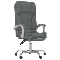 Fauteuil de massage inclinable de bureau Gris foncé Tissu 
