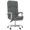 Fauteuil de massage inclinable de bureau Gris foncé Tissu 