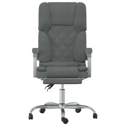 Fauteuil de massage inclinable de bureau Gris foncé Tissu 