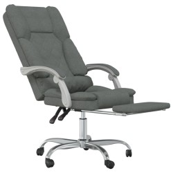 Fauteuil de massage inclinable de bureau Gris foncé Tissu 