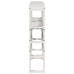 Tête de lit avec étagères blanc 135 cm bois massif de pin 