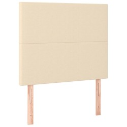 Sommier à lattes de lit avec matelas Crème 90x200 cm Tissu 