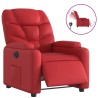 Fauteuil inclinable électrique Rouge Similicuir 